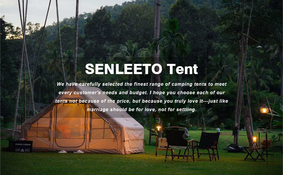 9.8' x 7' Inflatable Camping Tent,4 Season Blow up 4-6 Person Inflatable Tent with Jack Stove