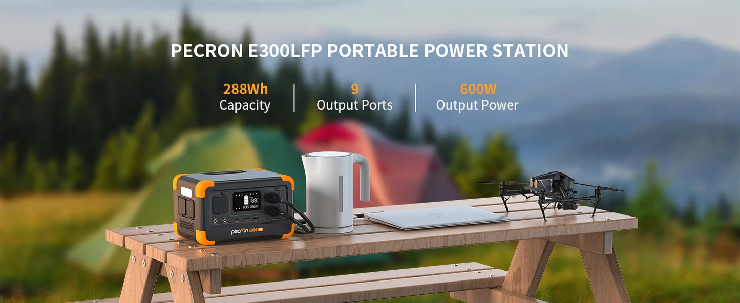 Portable Power Station with 100W Portable Solar Panel Pure Sine Wave 288Wh 600W Solar Generator