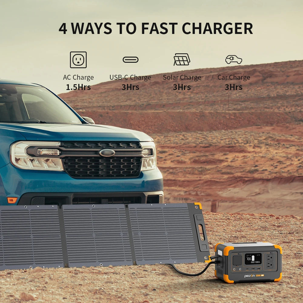 Portable Power Station with 100W Portable Solar Panel Pure Sine Wave 288Wh 600W Solar Generator