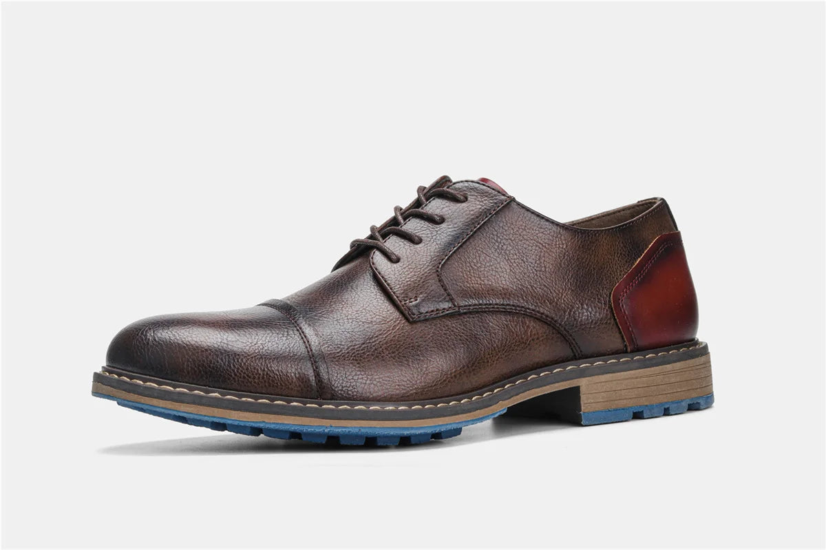 Retro Men Derby Shoes Men Casual shoes Fashion Men Leather Shoes