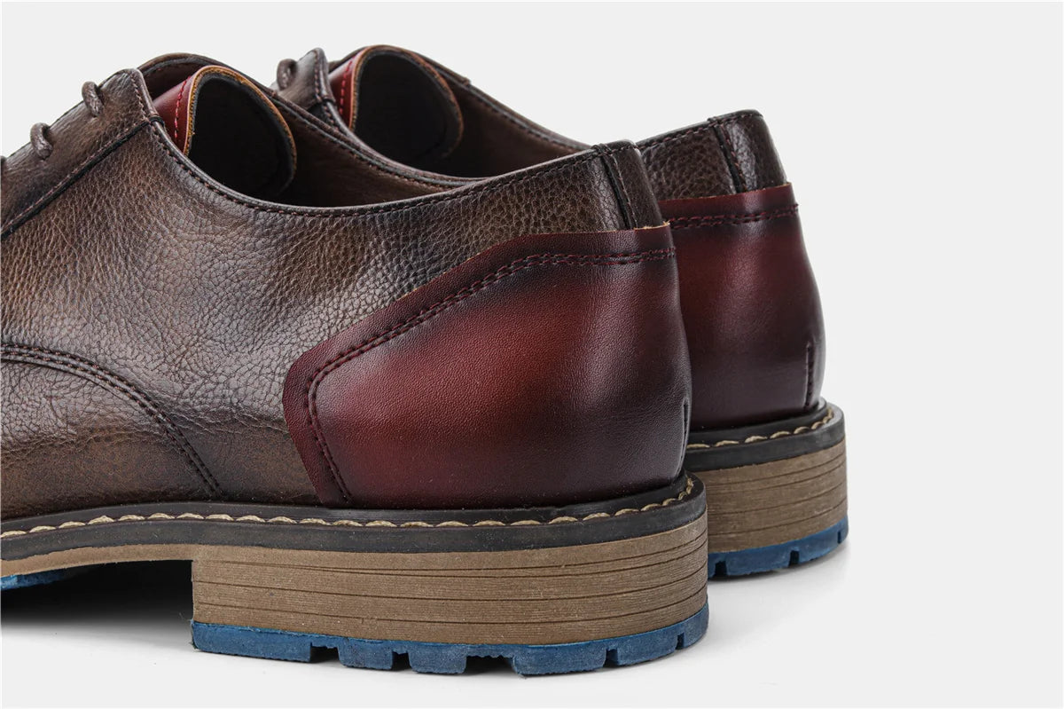Retro Men Derby Shoes Men Casual shoes Fashion Men Leather Shoes