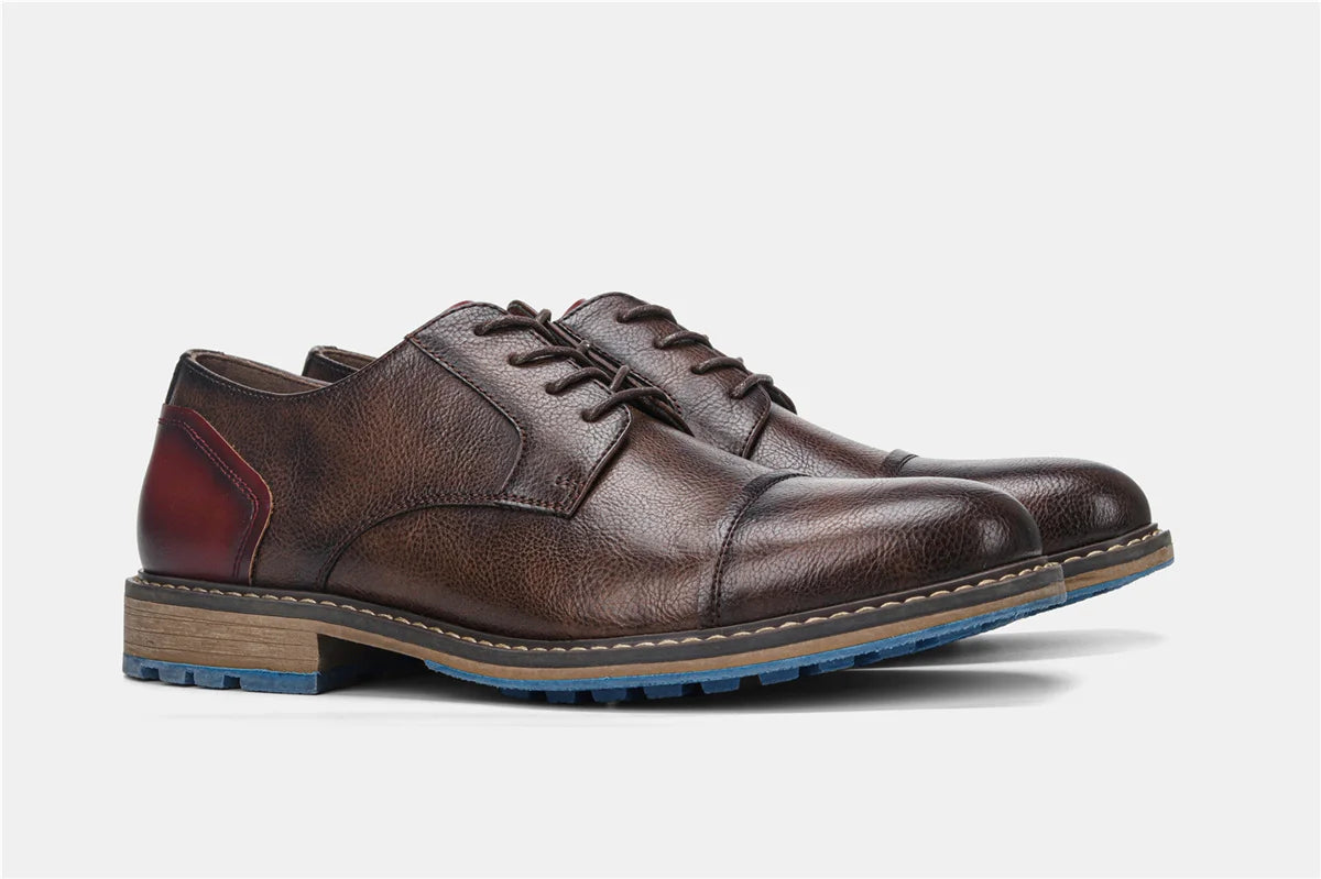 Retro Men Derby Shoes Men Casual shoes Fashion Men Leather Shoes