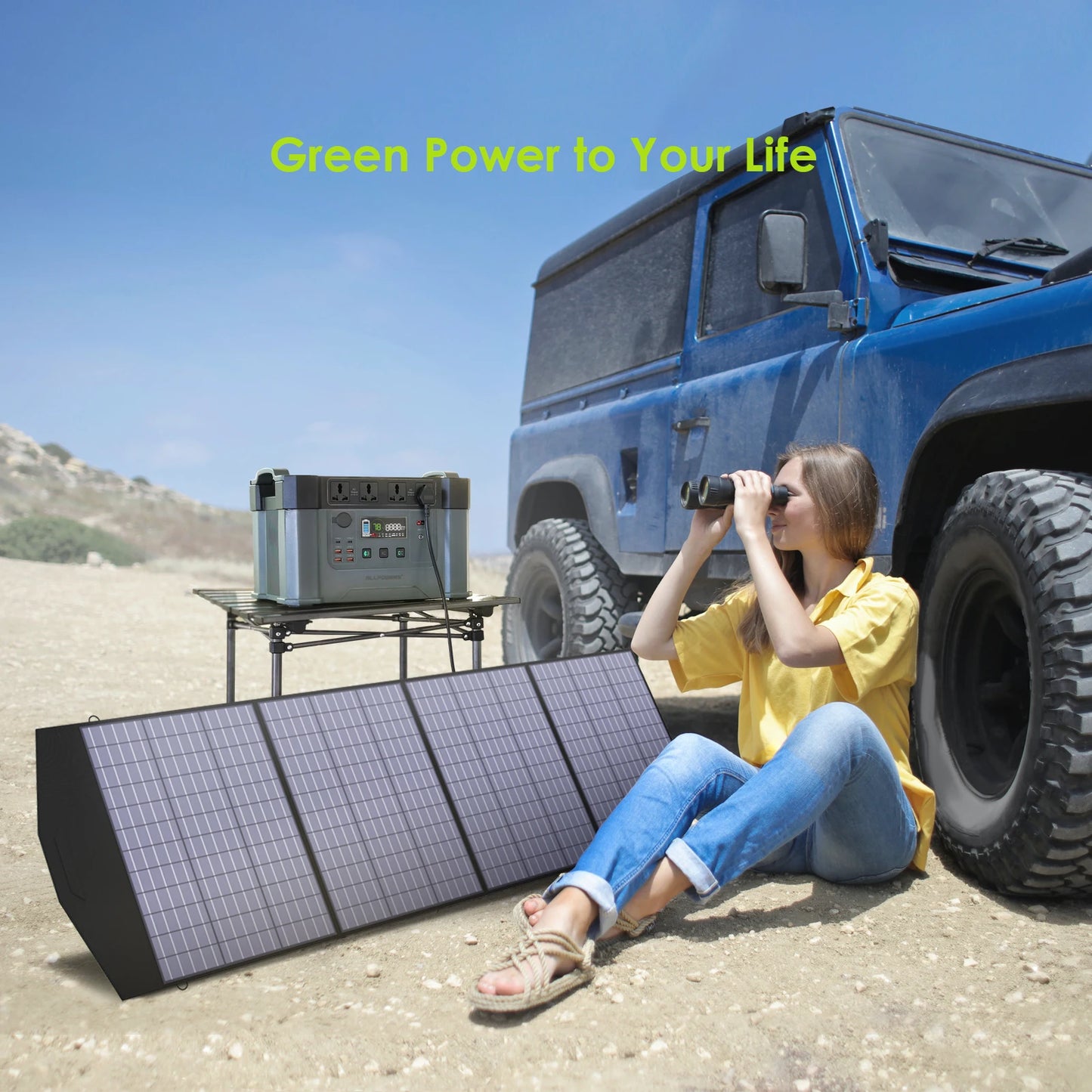 ALLPOWERS Portable 18V Foldable Solar Panel Kit with Solar Output Waterproof IP66 Charger RV, Laptop