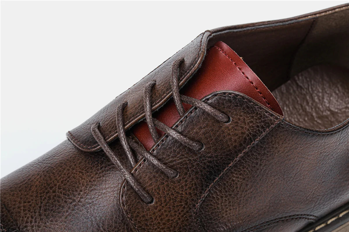 Retro Men Derby Shoes Men Casual shoes Fashion Men Leather Shoes