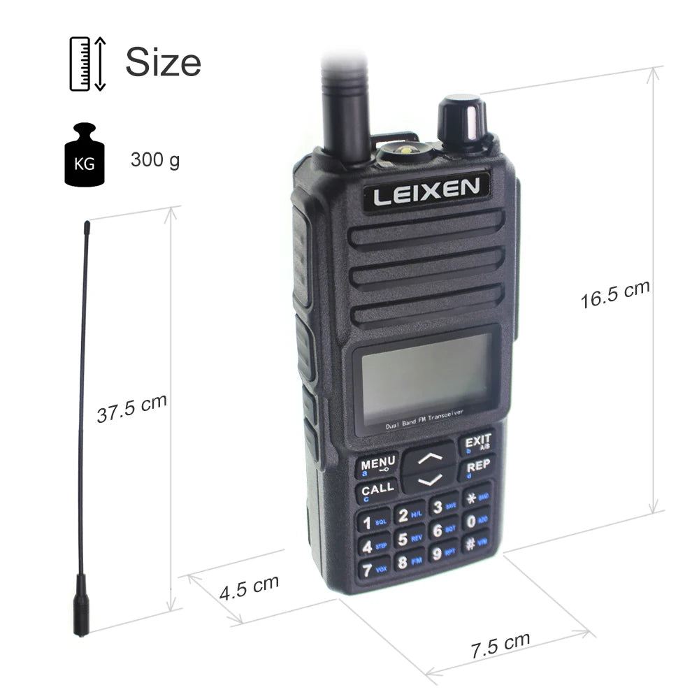 NEW LEIXEN UV-25D Walkie Talkie 20W Dual Band 136-174 & 400-470MHz Radio Long distance Amateur
