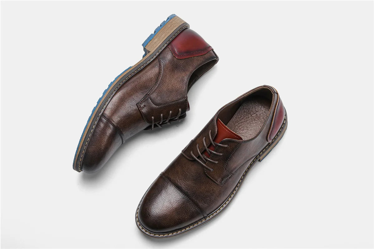 Retro Men Derby Shoes Men Casual shoes Fashion Men Leather Shoes