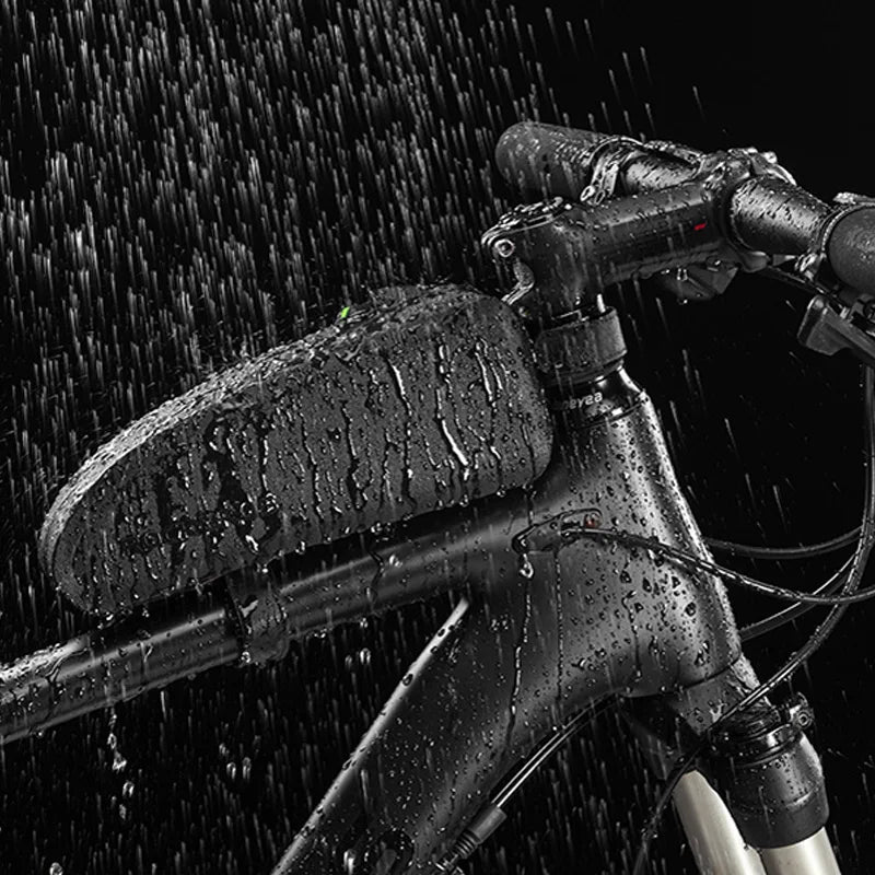 Bicycle Bag Waterproof Cycling Top Front Tube Frame Large MTB Road Bicycle Black