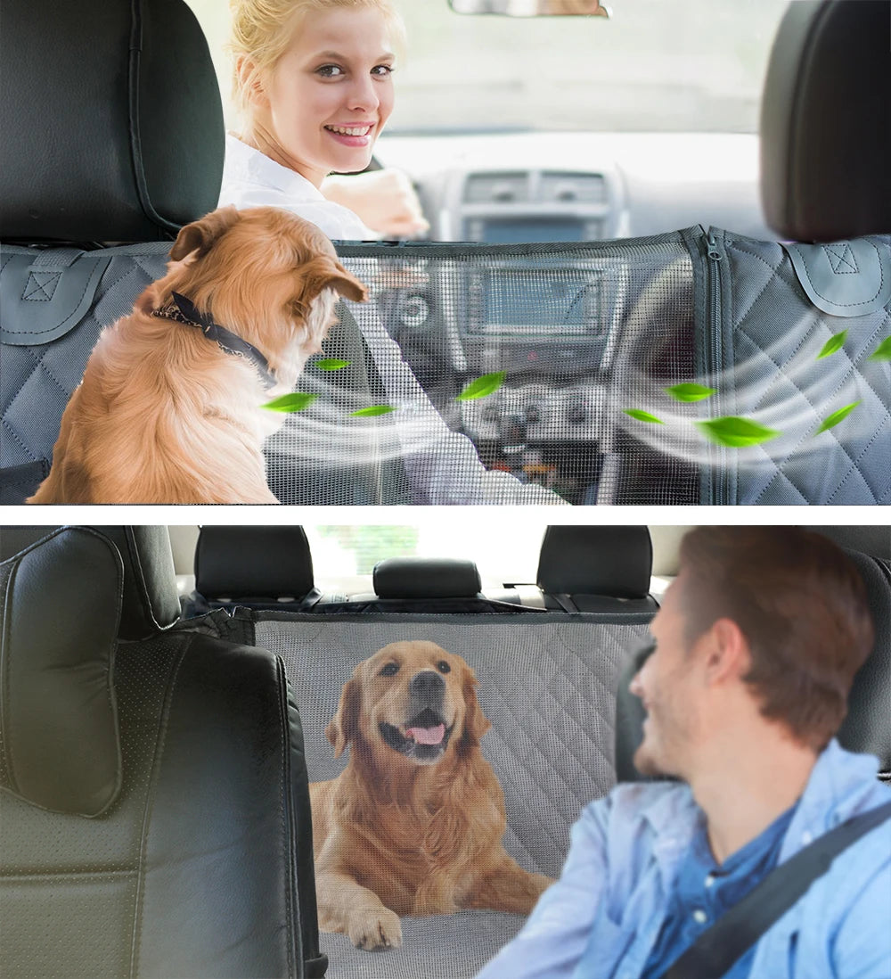 Dog Car Seat Cover Waterproof Pet Hammock Car Rear Back Seat Protector Mat Safety
