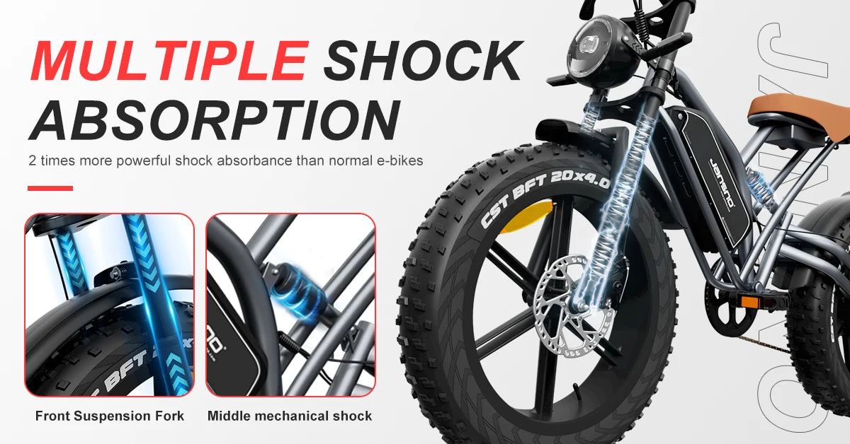 jansno x50 Adult Electric Bike 750W Motor 48V 14AH 20 Inch Tire Mountain Off-Road Motorcycle