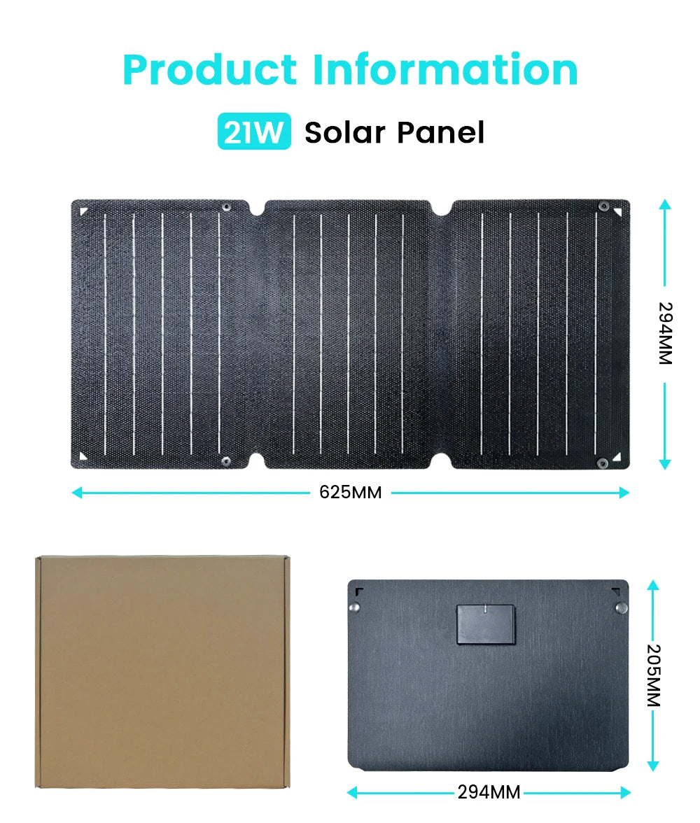 400W / 200W / 100W / 54W / 36W / 21W Solar Charger,Portable Waterproof Fold Solar Panel Camping RV