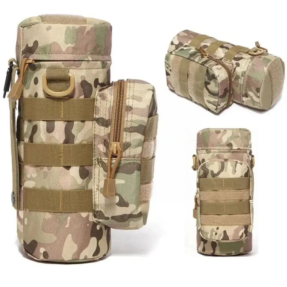 Molle Water Bottle Holder Bag Hydration Carrier Kettle Pouch with Strap Fits Up to 32 oz.