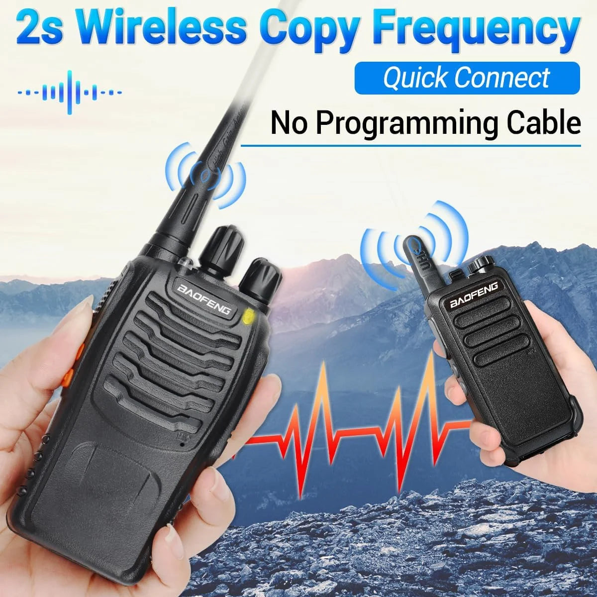 3/6PCS Walkie Talkie Wireless Copy Frequency UHF Long Range High Power Upgraded VOX Ham Two Way