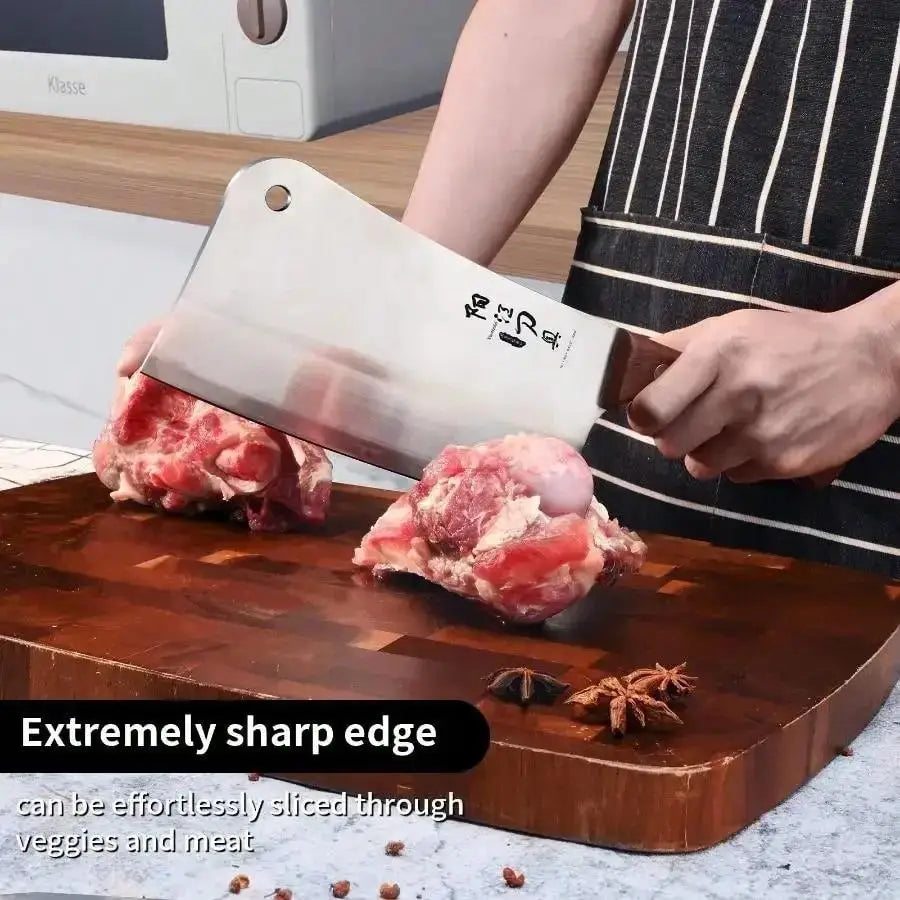 Heavy-Duty Butcher's Bone Cutting Knife-Thick Blade efortless Chopping, Professional-Grade Quality