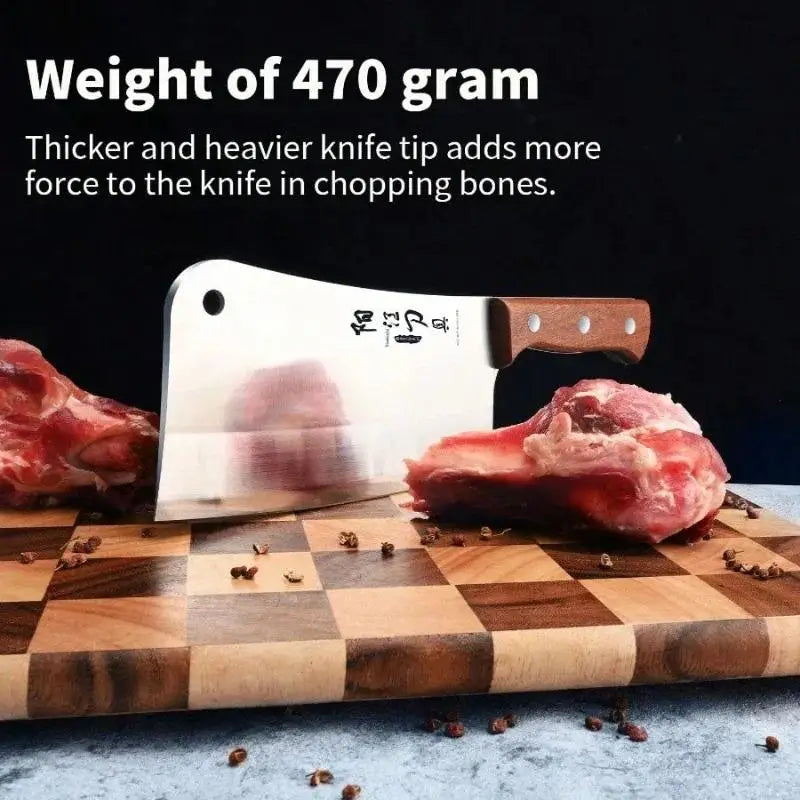 Heavy-Duty Butcher's Bone Cutting Knife-Thick Blade efortless Chopping, Professional-Grade Quality