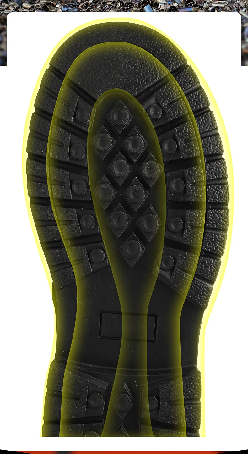 Anti-smash and anti-puncture work shoes high top four seasons safety shoes