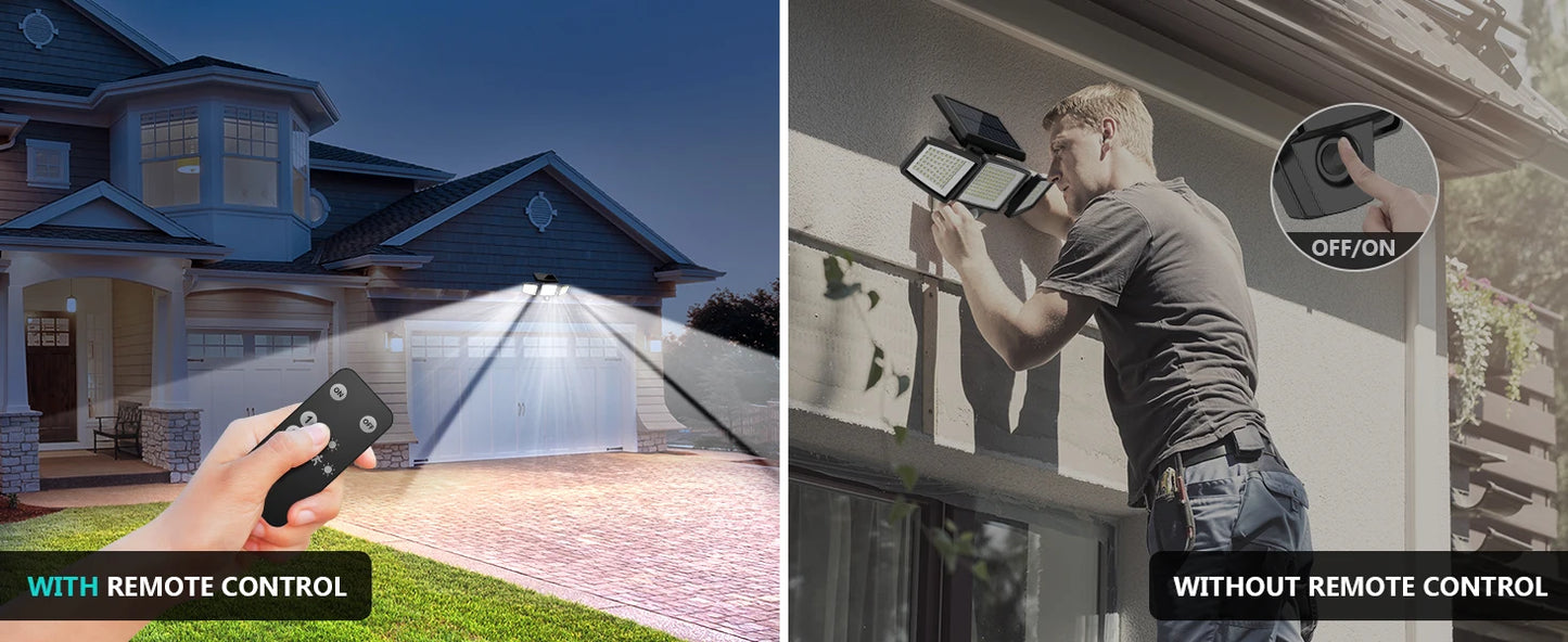3Pack Outdoor Solar Lights, 210LED 2500LM Motion Sensor Security Lights, IP65 Waterproof