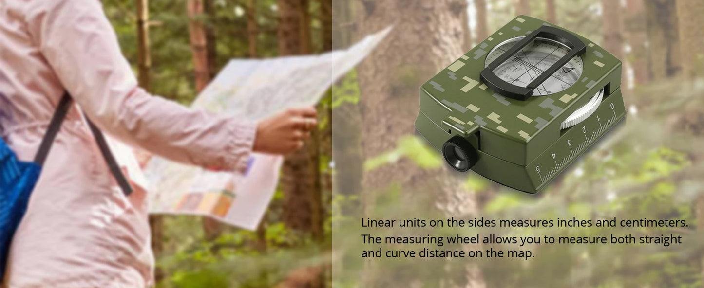 Compass, Military, Waterproof, Sighting, Bubble Levels, Carrying Bag, Hiking, Climbing, Biking.