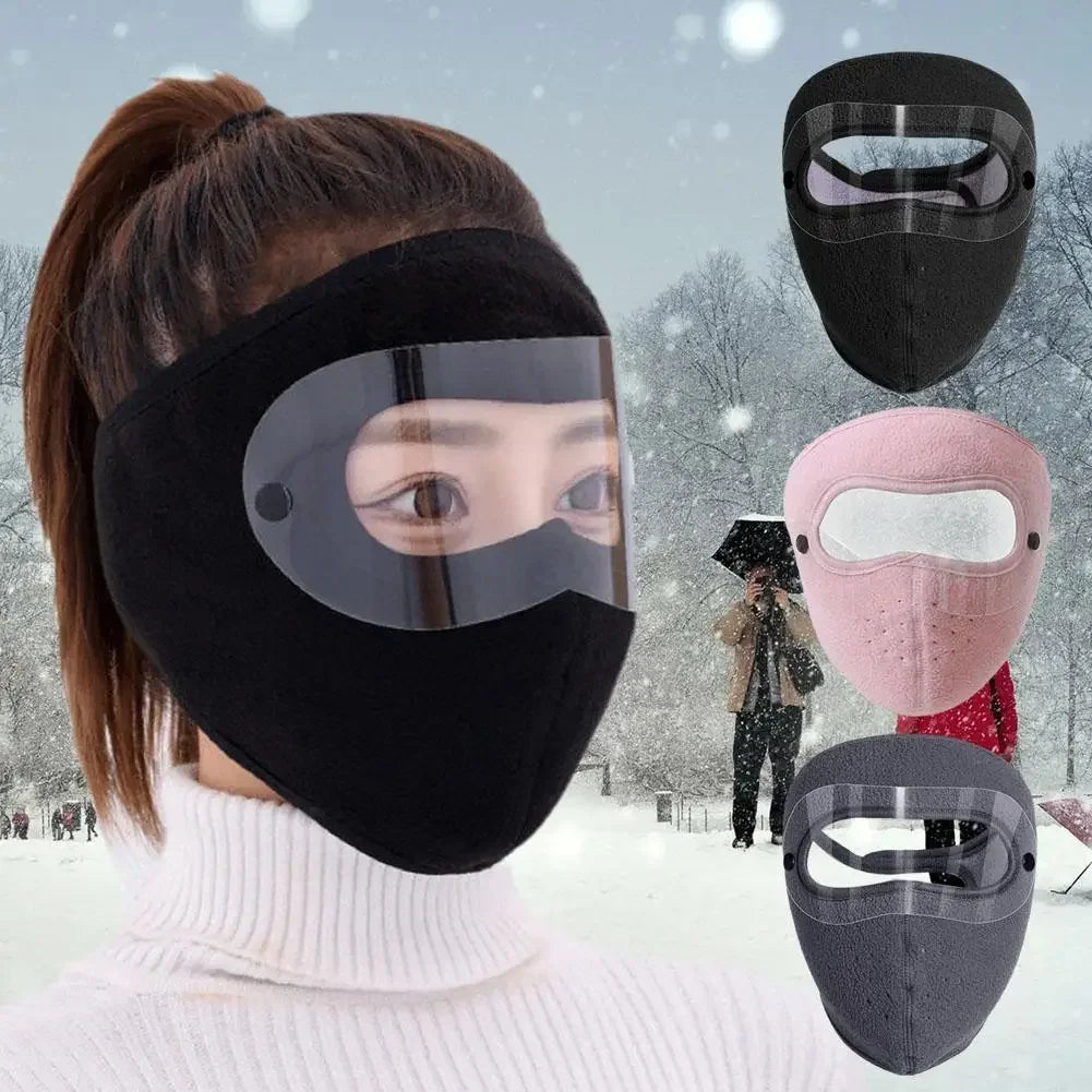 Windproof Anti Dust Full Face Masks Cycling Ski Breathable Eye HD Anti Fog Goggles Hood Cover