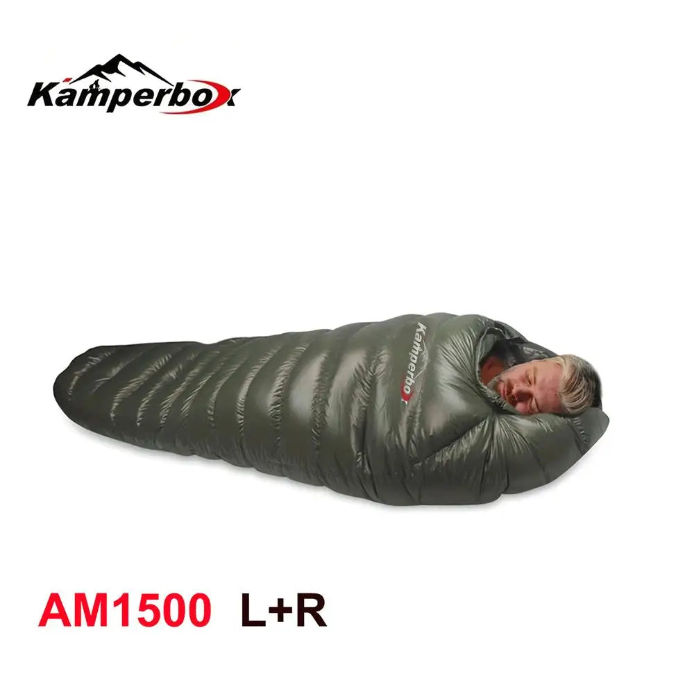 Winter-Ready Outdoor Down Sleeping Bag - Waterproof, Warm & Ideal for Camping and Travel