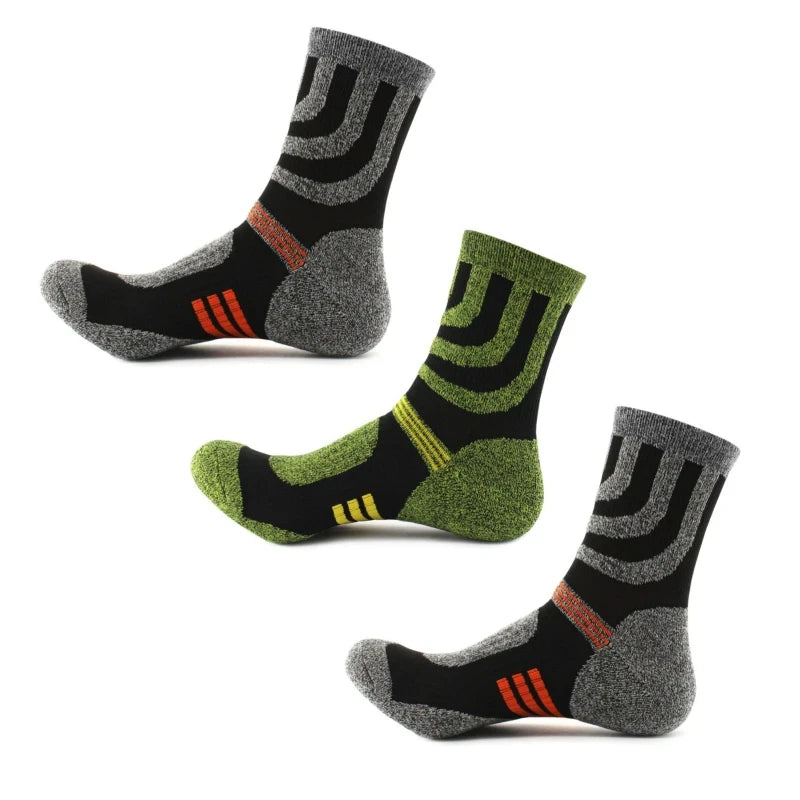 5 Pairs Socks Men Anti Blister Autumn Winter Terry Sports Cycling Marathon Camping Trekking Rugby