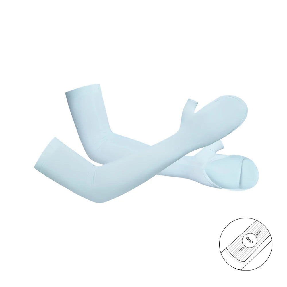 Sun Protection Long Gloves Woman Driving Anti UV Full Coverage Sleeves Ice Feeling Arm CoversUPF50+