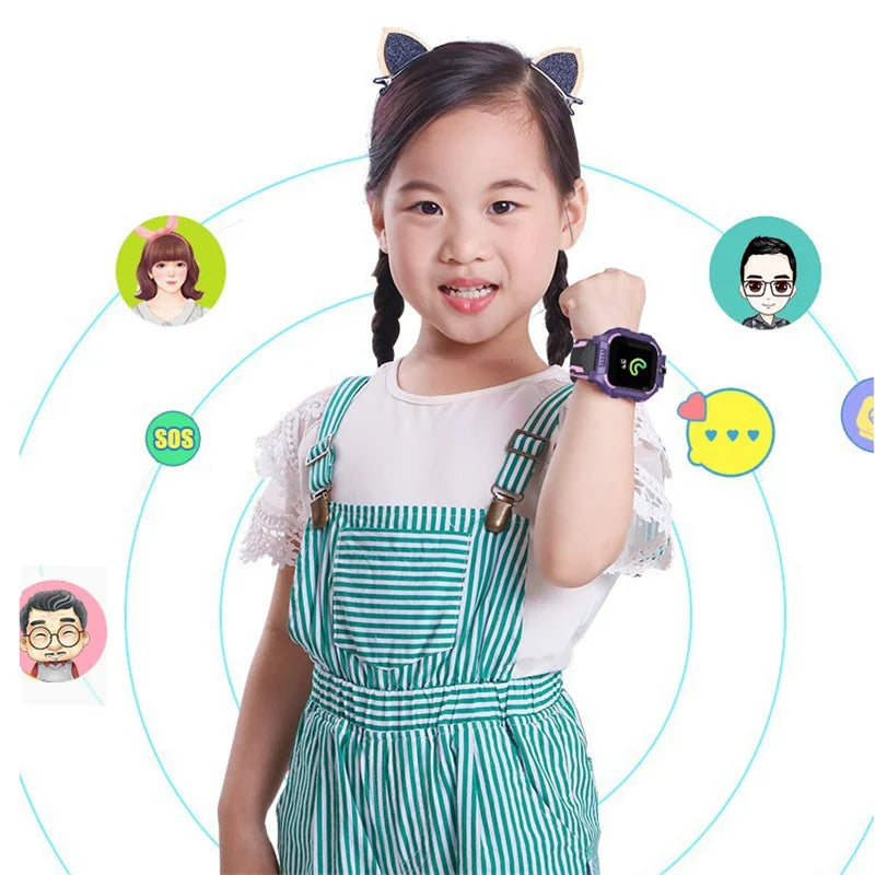 Z6 Kids SOS Smart Watch IP67 Waterproof SIM Card,GPS Tracker Anti-lost Smart Wristband,IOS Android