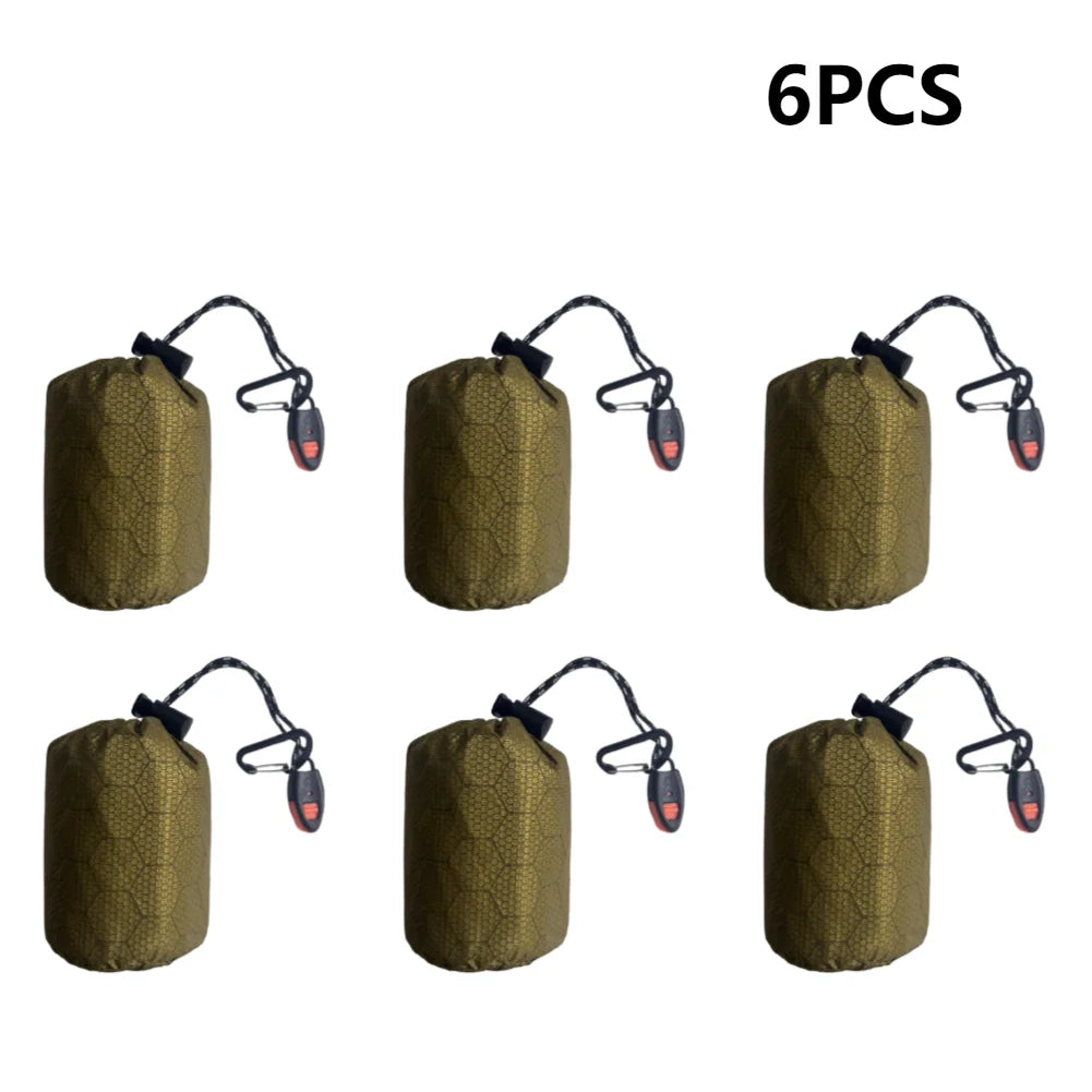 Thermal Sleeping Bag,Survival Blanket PE Aluminum Film Warm Windproof Waterproof for Outdoors