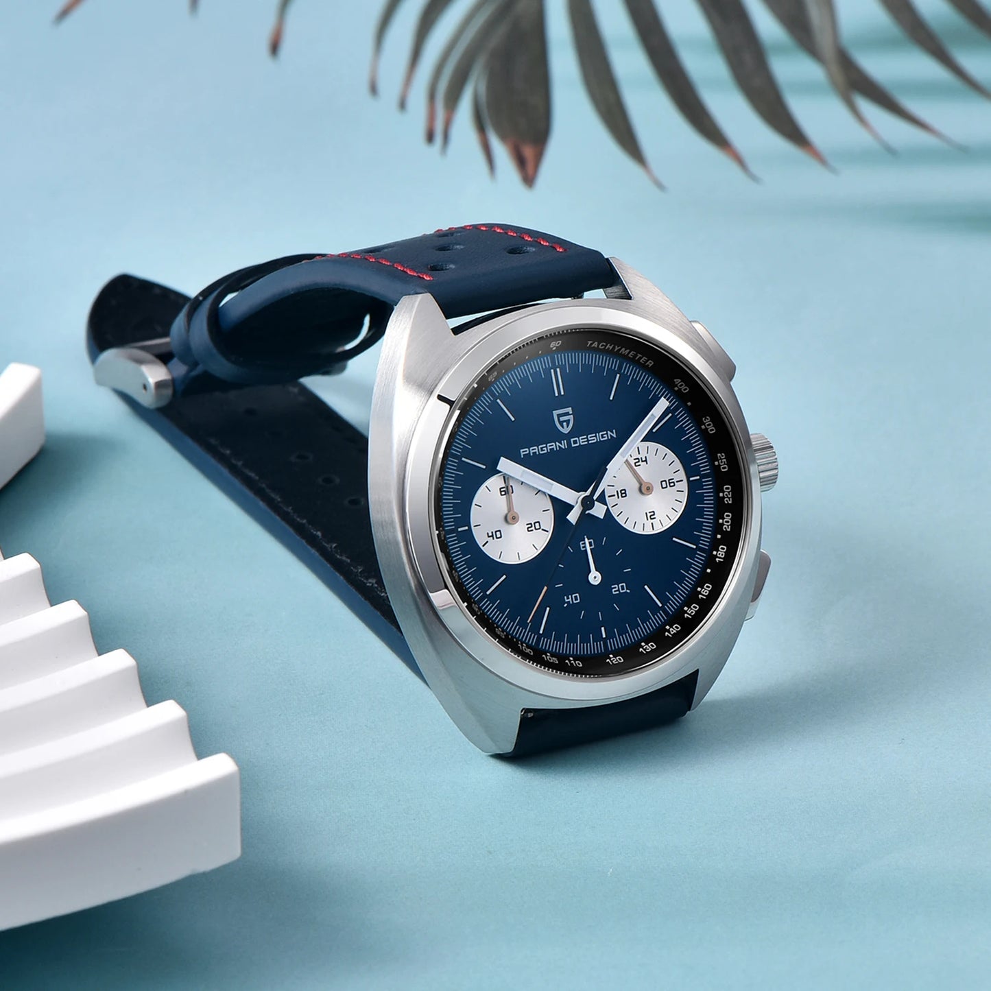 PAGANI DESIGN 2024 Retro Luxury,Chronograph VK63 Quartz,AR Sapphire Waterproof Leather