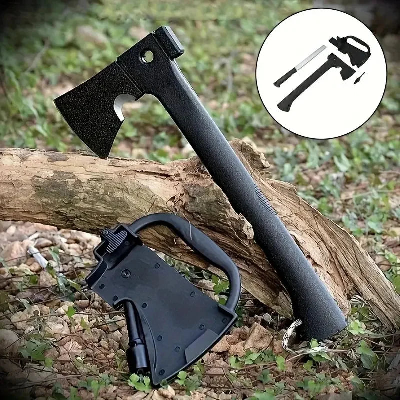 Camping Axe, Survival Gear Lightweight, Nested Serrated Wood Saw Knife, Magnesium Fire Starter Tool