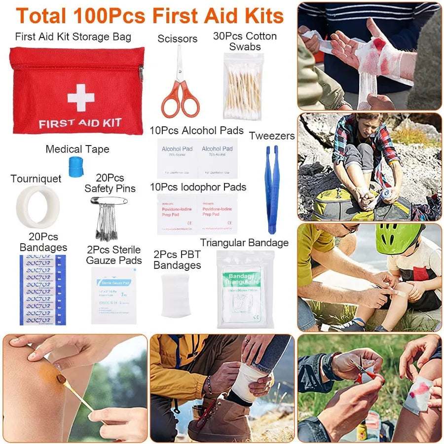 125Pcs Survival Kits Professional Emergency Survival Gear Tactical First Aid Kit Supplies Camp-iking