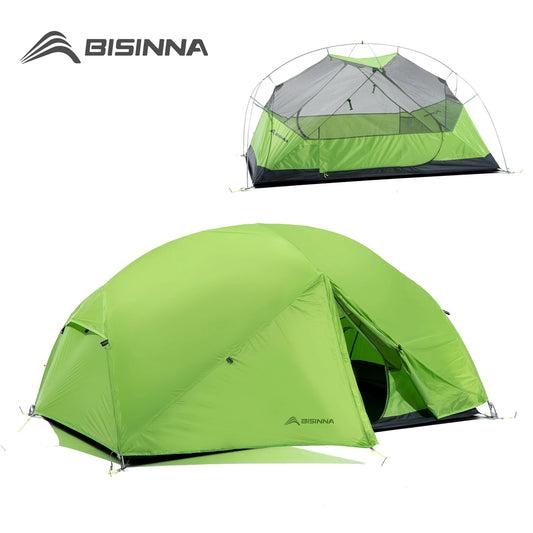 2 Person Ultralight Camping Tent 20D 380T Nylon Double Layer Waterproof Backpacking with free mat