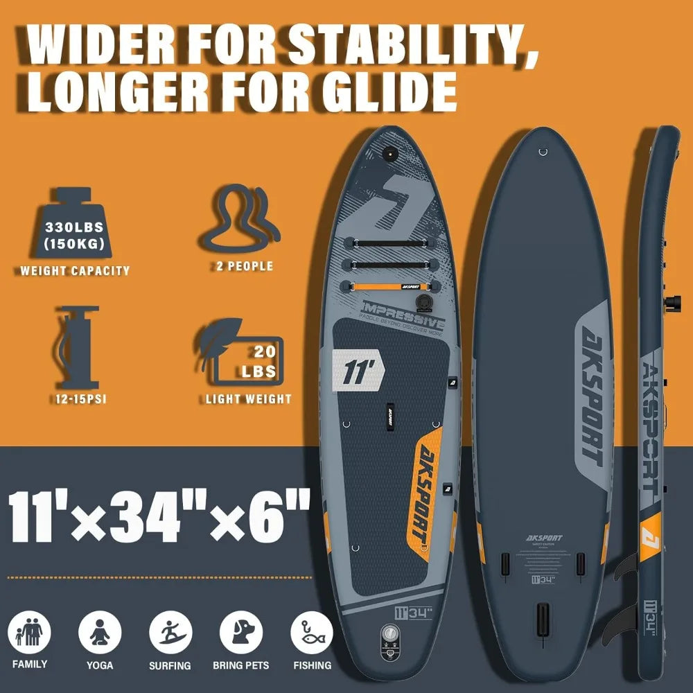 Popular Inflatable Stand Up Paddle Board, SUP with Acessories, Wide Stable Design, Non-Slip Deck