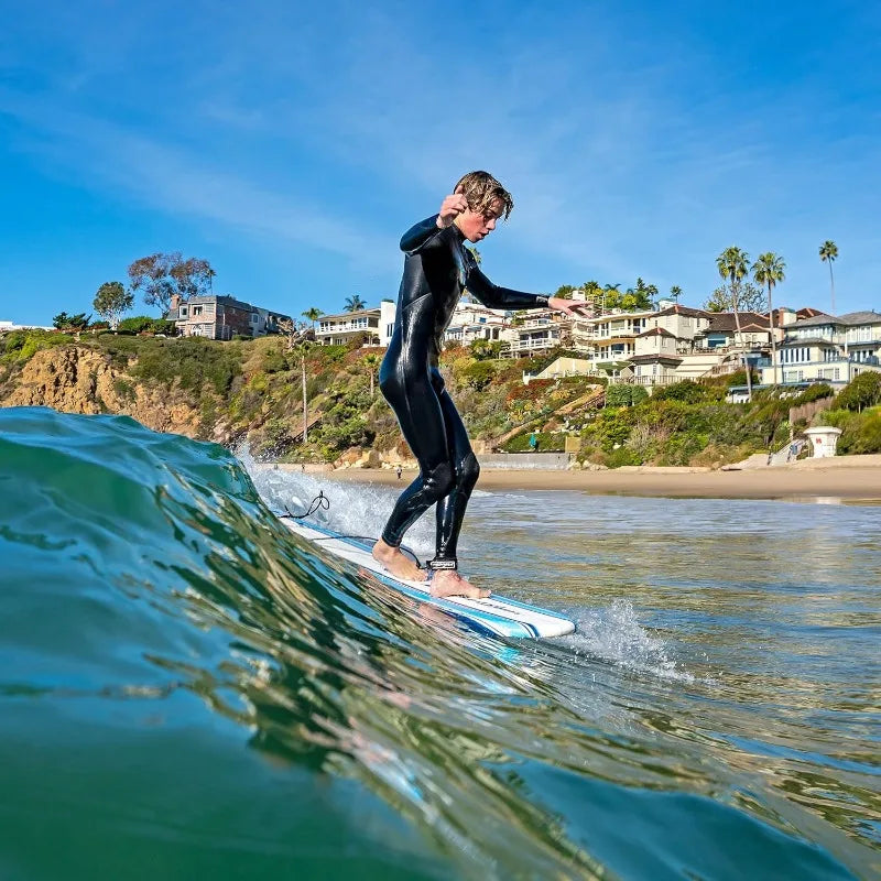 8ft Classic Surfboard // Foam Wax Free Soft Top Longboard, Adults and Kids