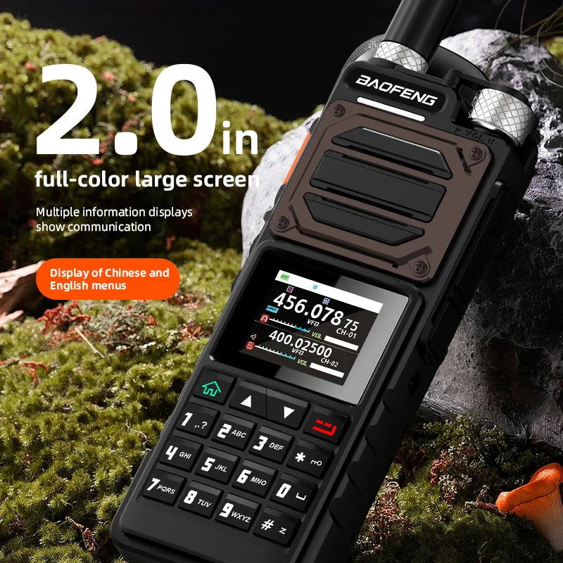 10W Tri-Power Handheld Ham Radio GPS, UHF VHF MW FM Air NOAA Multi-Band Receiver, 5200mAh Battery