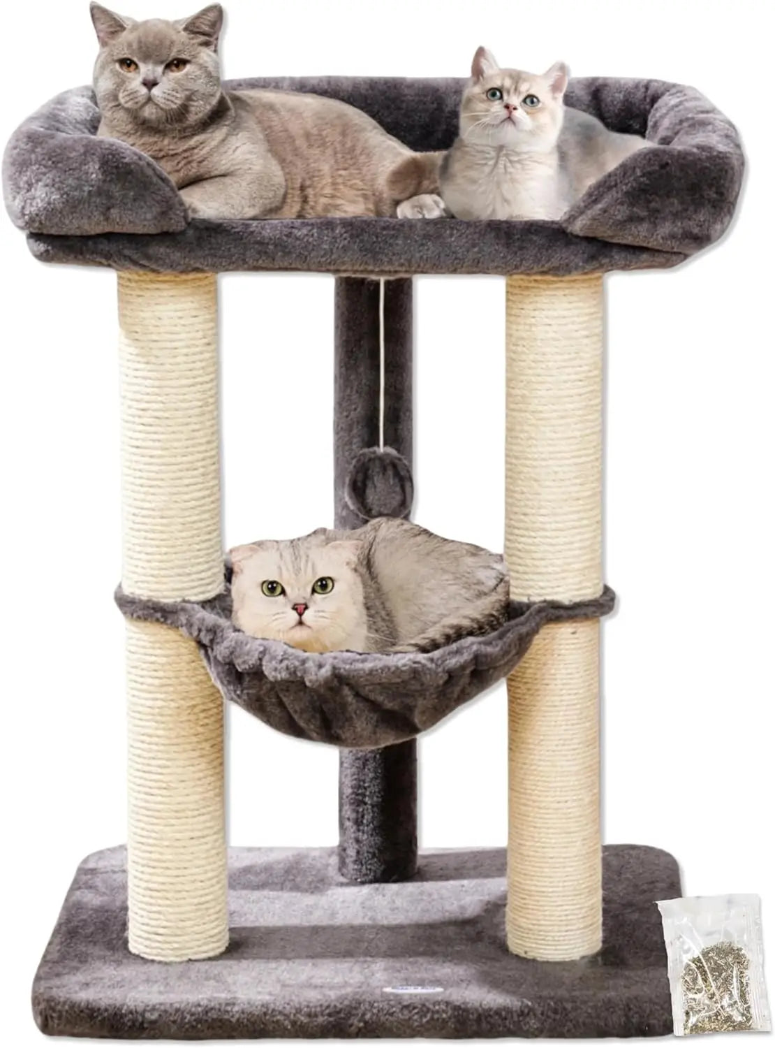 Cat Tree Tower for Indoor Cats, Cat Scratch Post with Large Bed for Maine Coon Big Cats