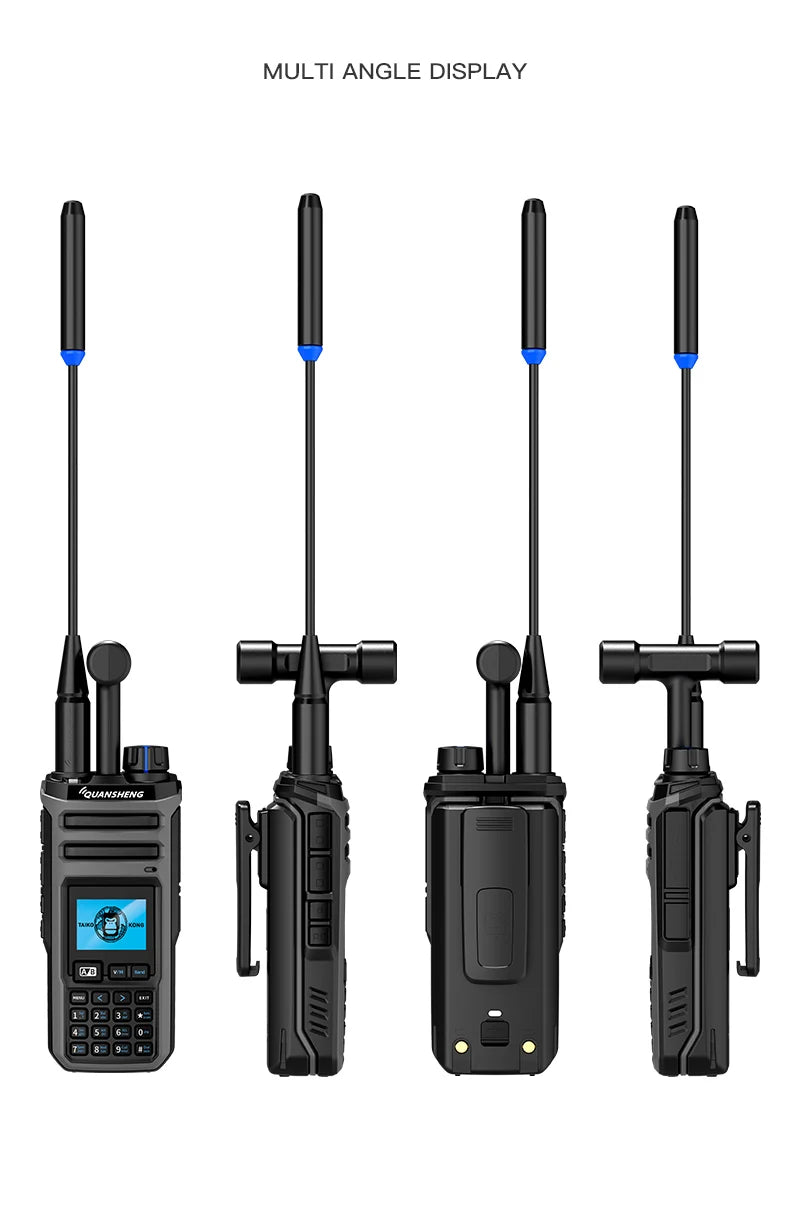 10W VHF/UHF Dual Band Radio 999CH CTCSS/DCS IP55 2500mAh Type-C NOAA Weather Alarm CE