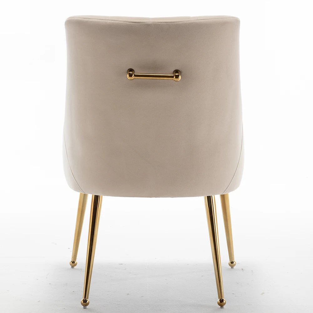 Modern Velvet Dining Chairs Set of 4, Tufted Upholstered, for Dining Room, Office Chair
