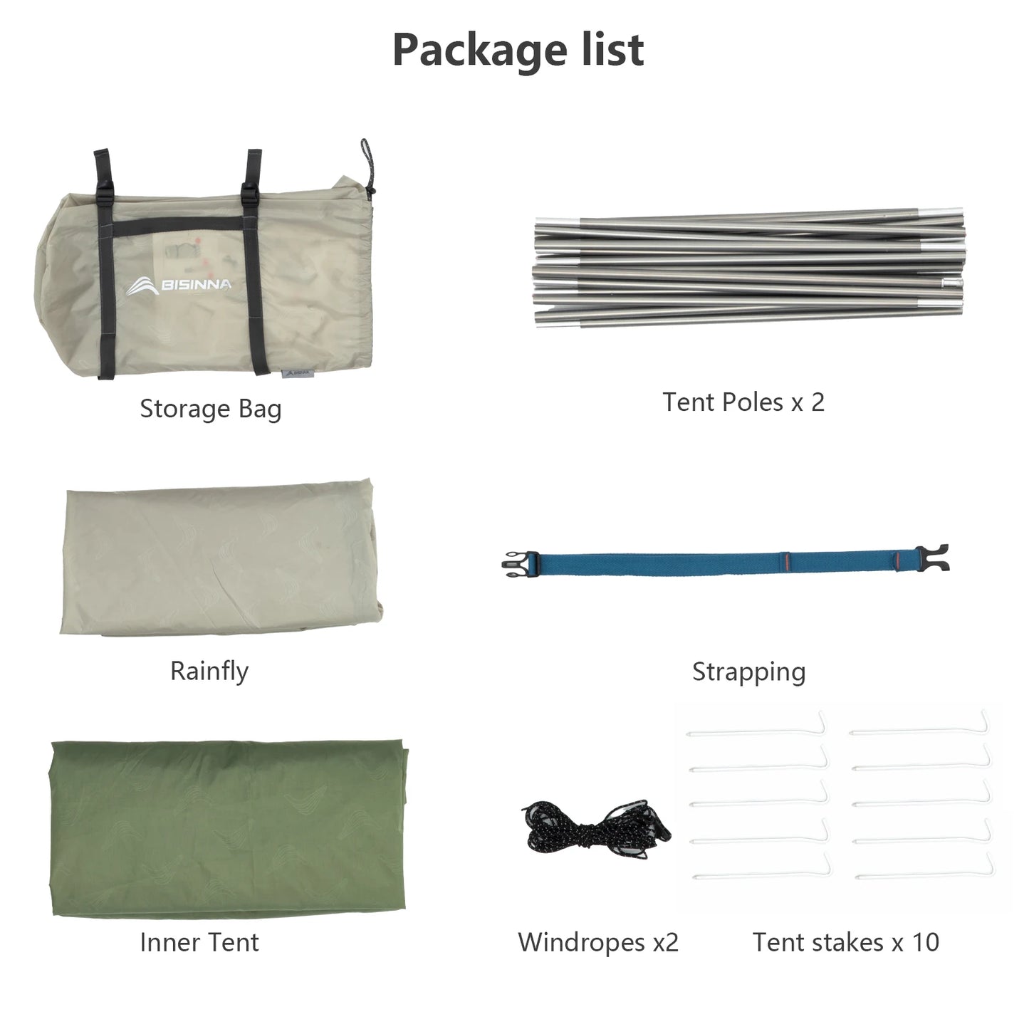 Light Camping Tent 2 Person Double Layer Waterproof Portable Easy to Set up Tent for Hiking