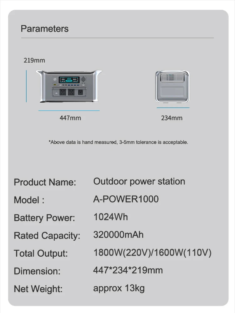 2600W 2048WH Portable Solar Generator 200W ETFE Solar Panel 1000W 500W LifePo4 Power Station