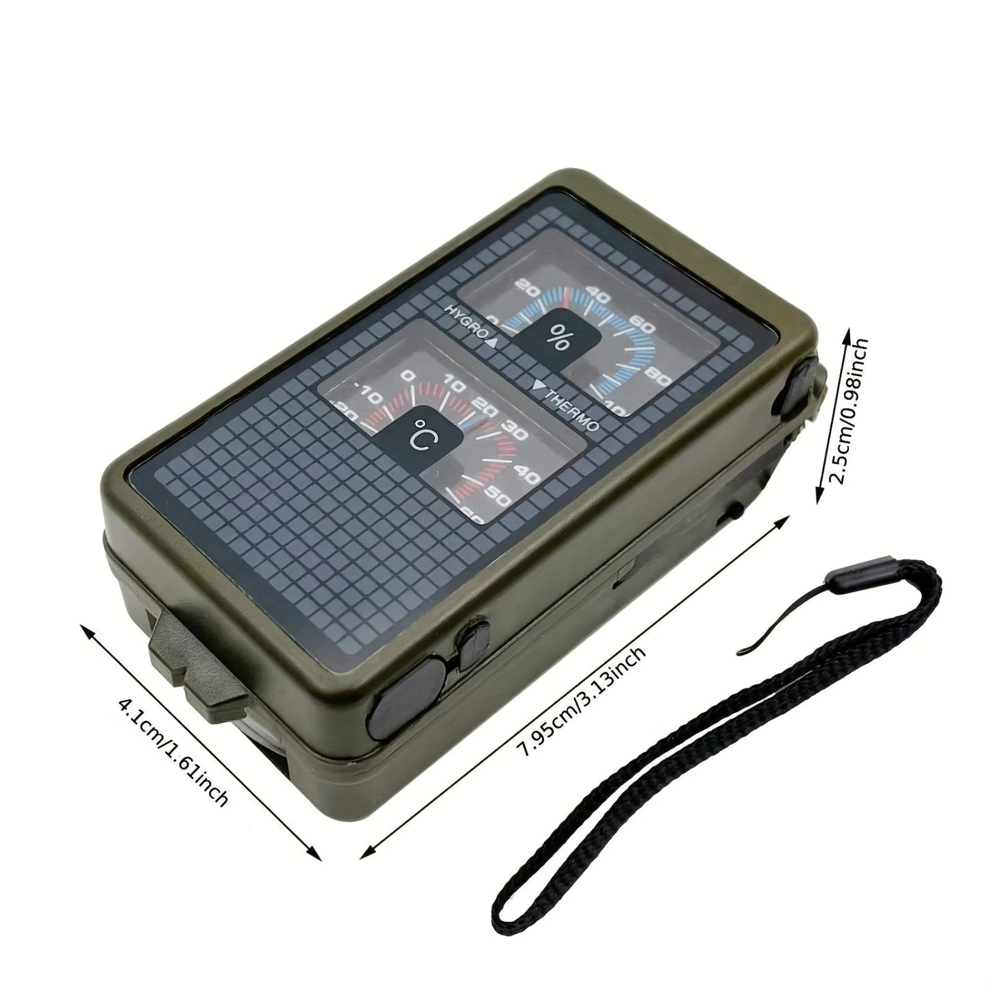 10-in-1 Tactical Survival Tool With Compass, Whistle, And Light - Essential Camping, Hiking safety,