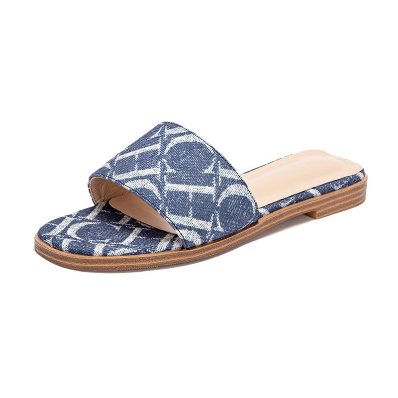 Classic Simple Design Comfortable Anti-slip Sole Printed Slippers Seasonal Fashion Women's Sandals