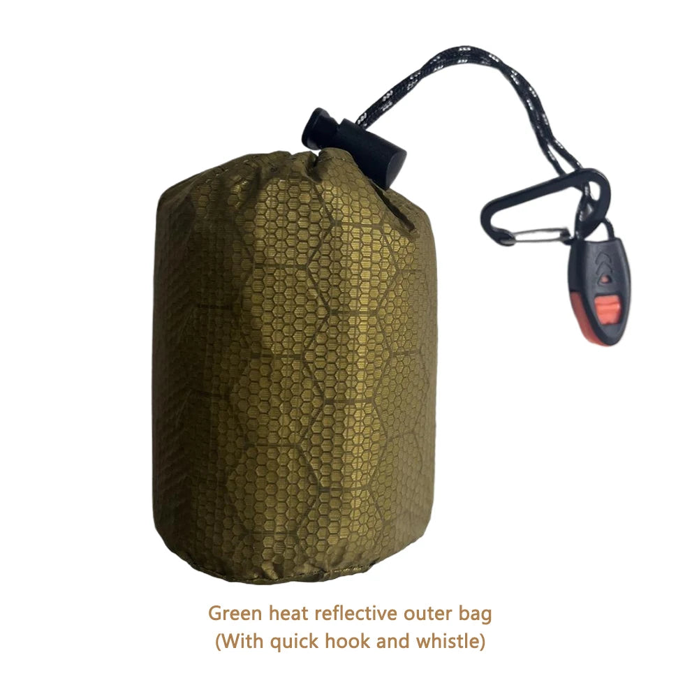 Thermal Sleeping Bag,Survival Blanket PE Aluminum Film Warm Windproof Waterproof for Outdoors