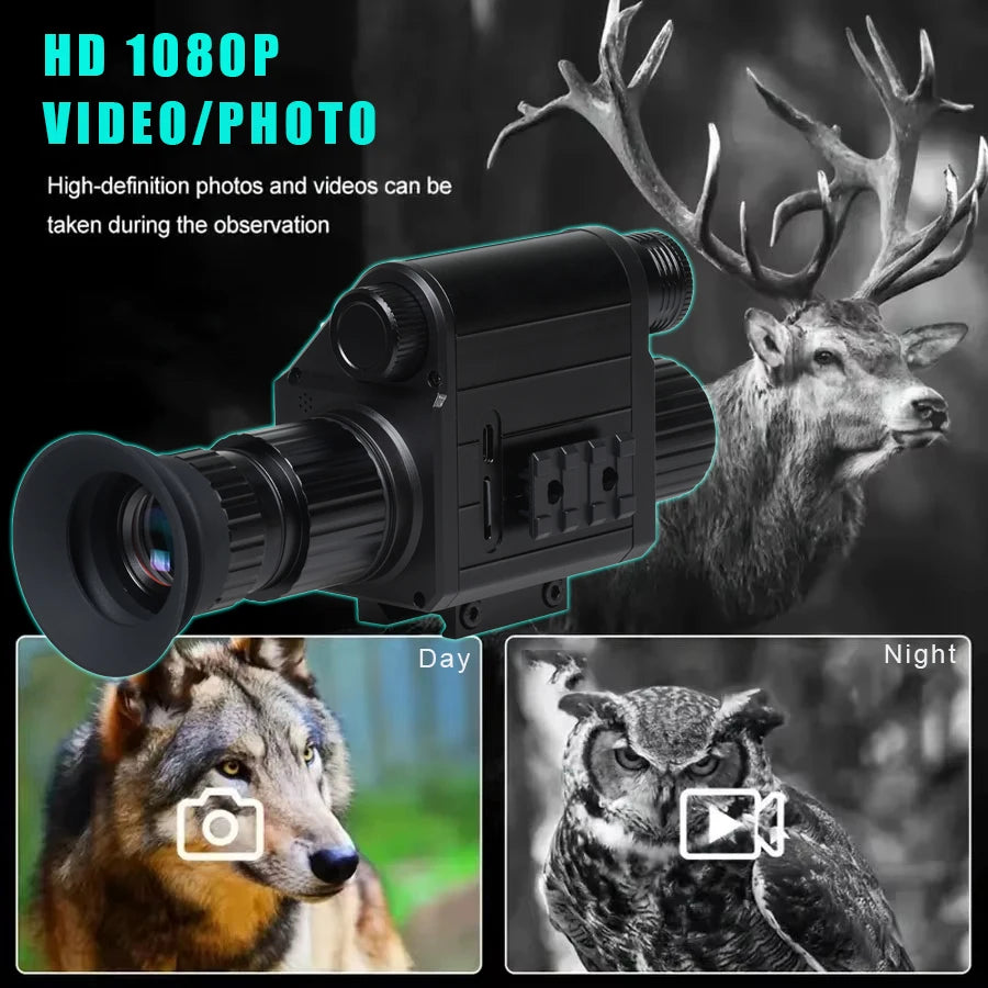 Digital Night Riflescope 940nm IR Sight Monocular 5X Zoom HD 1080P Video Photo 300m Night Vision