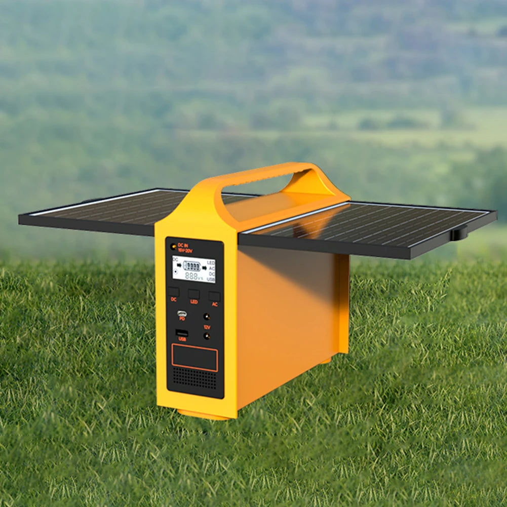 Portable Solar Power Station 24000mAh 20W Outdoor RV USB Charger LED Light for Camping Travel