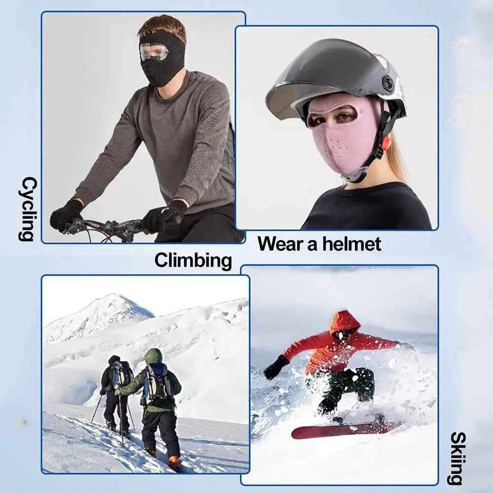 Windproof Anti Dust Full Face Masks Cycling Ski Breathable Eye HD Anti Fog Goggles Hood Cover