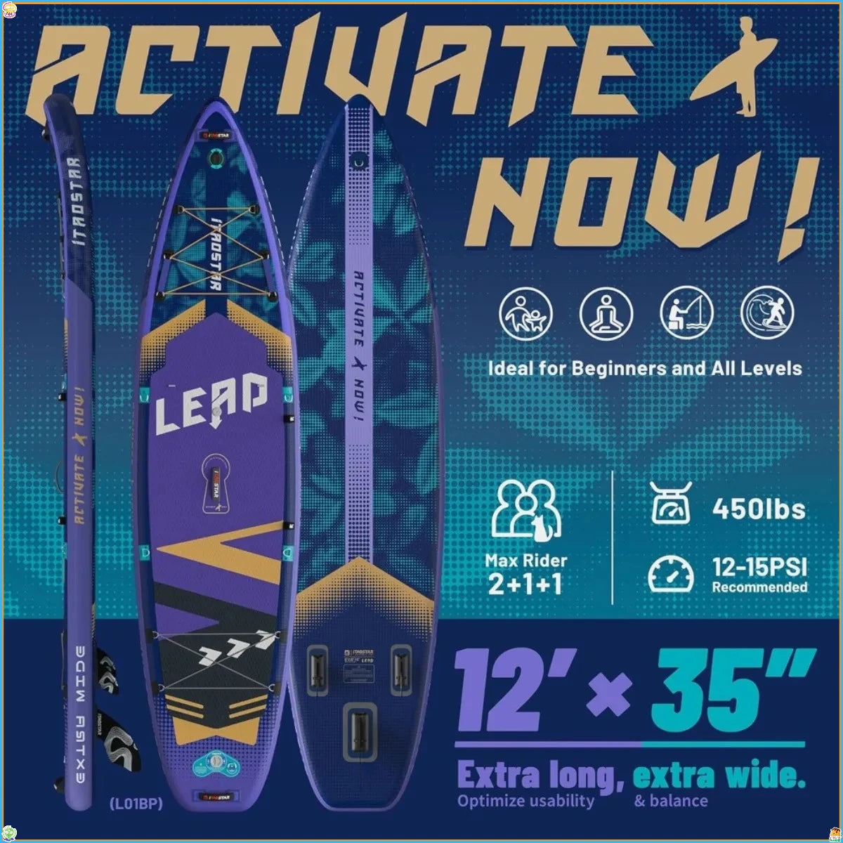 Ultra Stable Inflatable Paddle Board 11x33" Premium SUP for Adults Youth Beginners