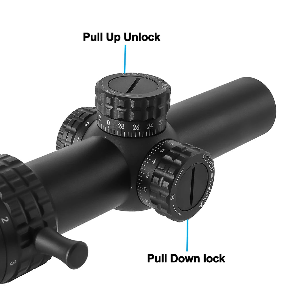 1-5X24 Tactical Optical Rifle Scope Red and Green Illuminated Reticle HScope Ar15 Sight