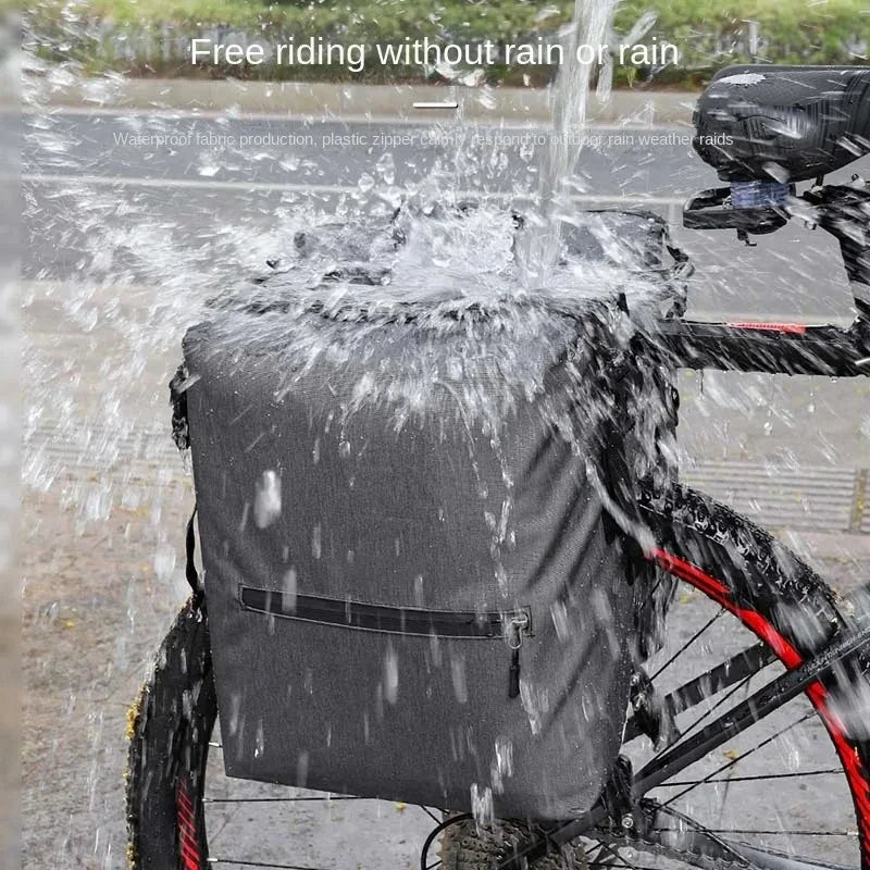 Cycling Double Side Rear Rack Bike 2 In 1 Tail Seat Pannier Pack Luggage Carrier Bike Bag