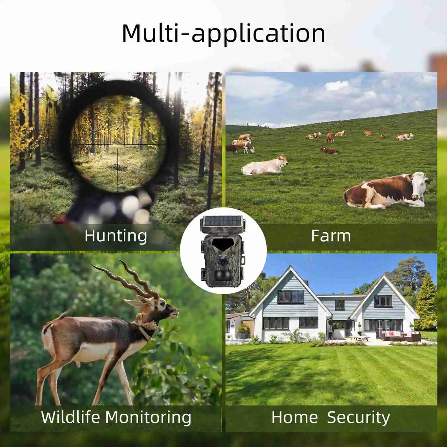 Hunting Game Camera 20MP/1080P 0.3s Trigger Speed Night Vision Motion Activated Trail Camera