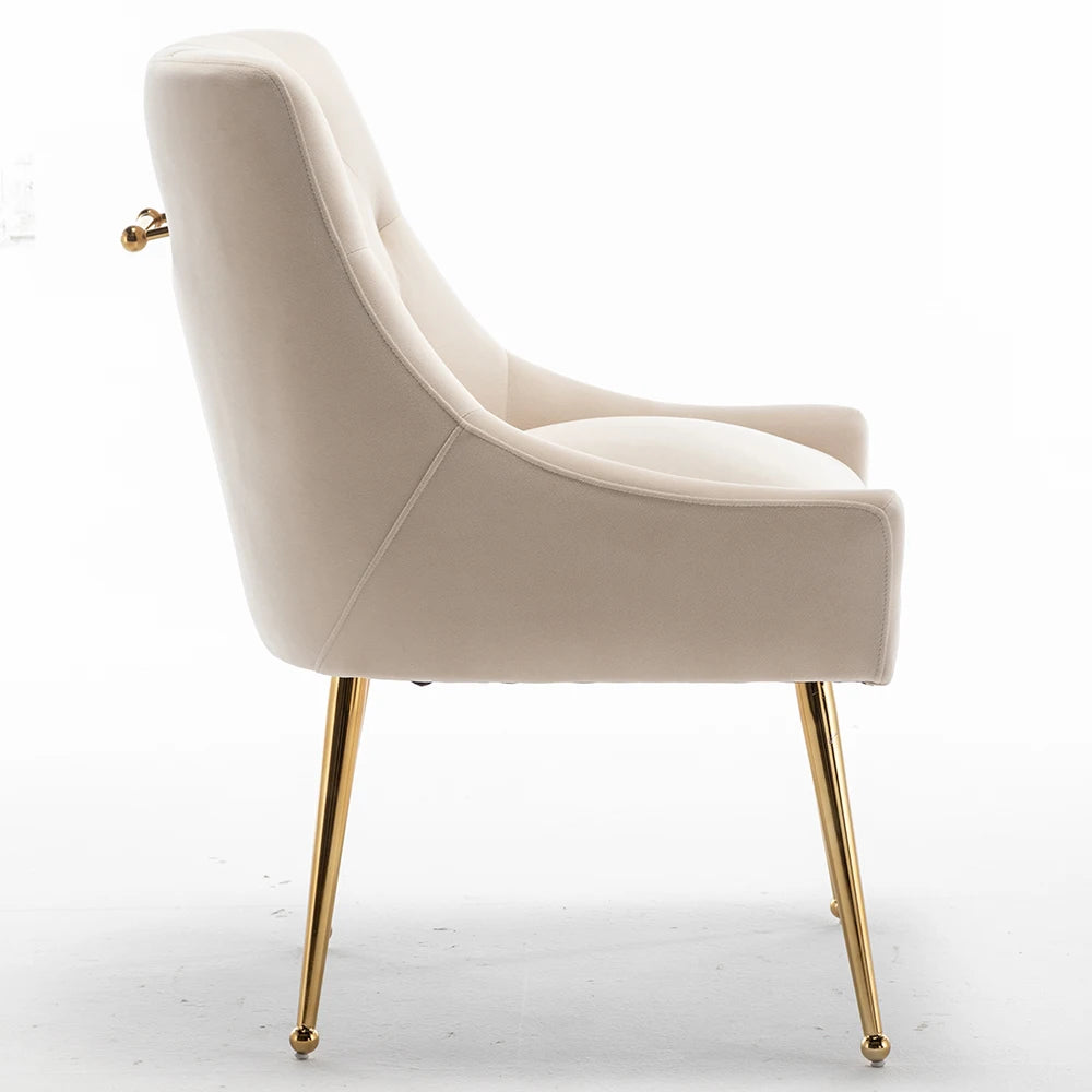 Modern Velvet Dining Chairs Set of 4, Tufted Upholstered, for Dining Room, Office Chair